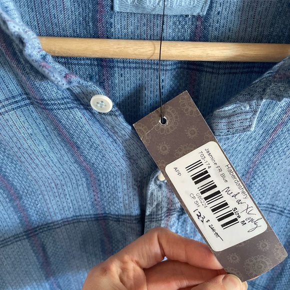 NWT CP Shades Linen Jasmine Plaid Print Tunic - Picture 5 of 7